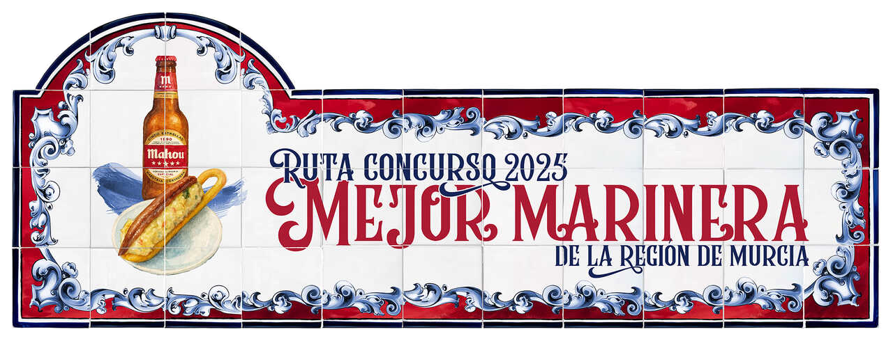 Azulejo oficial de la Ruta Concurso 2025 · Mejor Marinera de la Región de Murcia